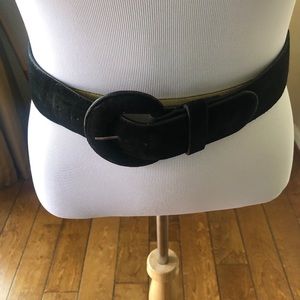 Black suede belt...1 7/8 width